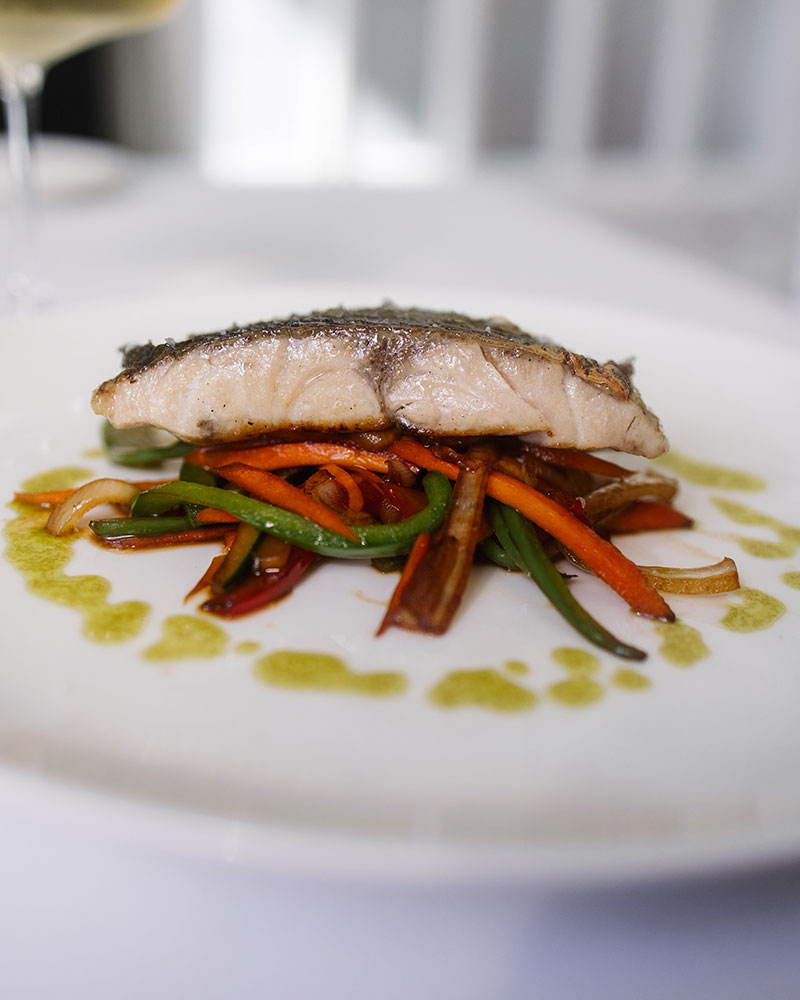Pescado con verduras